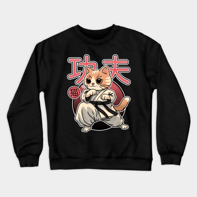 Kung fu Cat Crewneck Sweatshirt by FanFreak